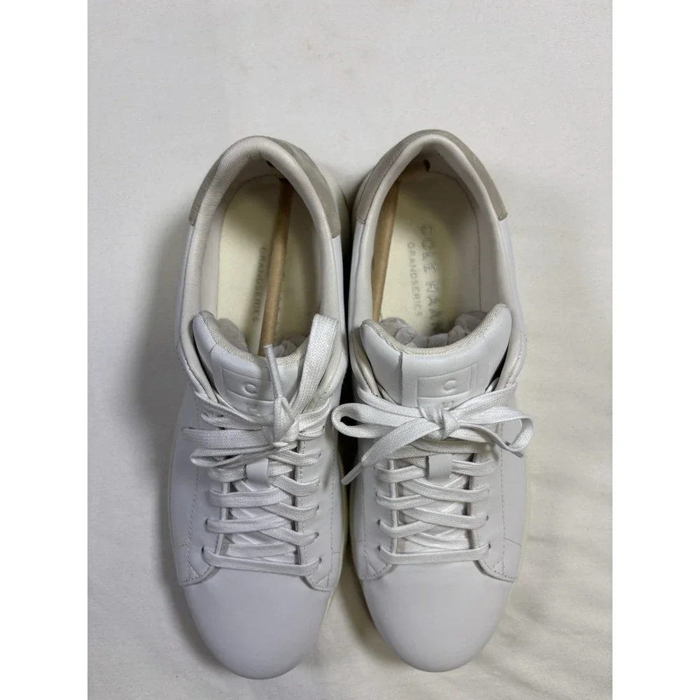 Cole Haan GrandPro Tennis Mens Size 8 M White Leather Sneakers Shoes C22584 NIB